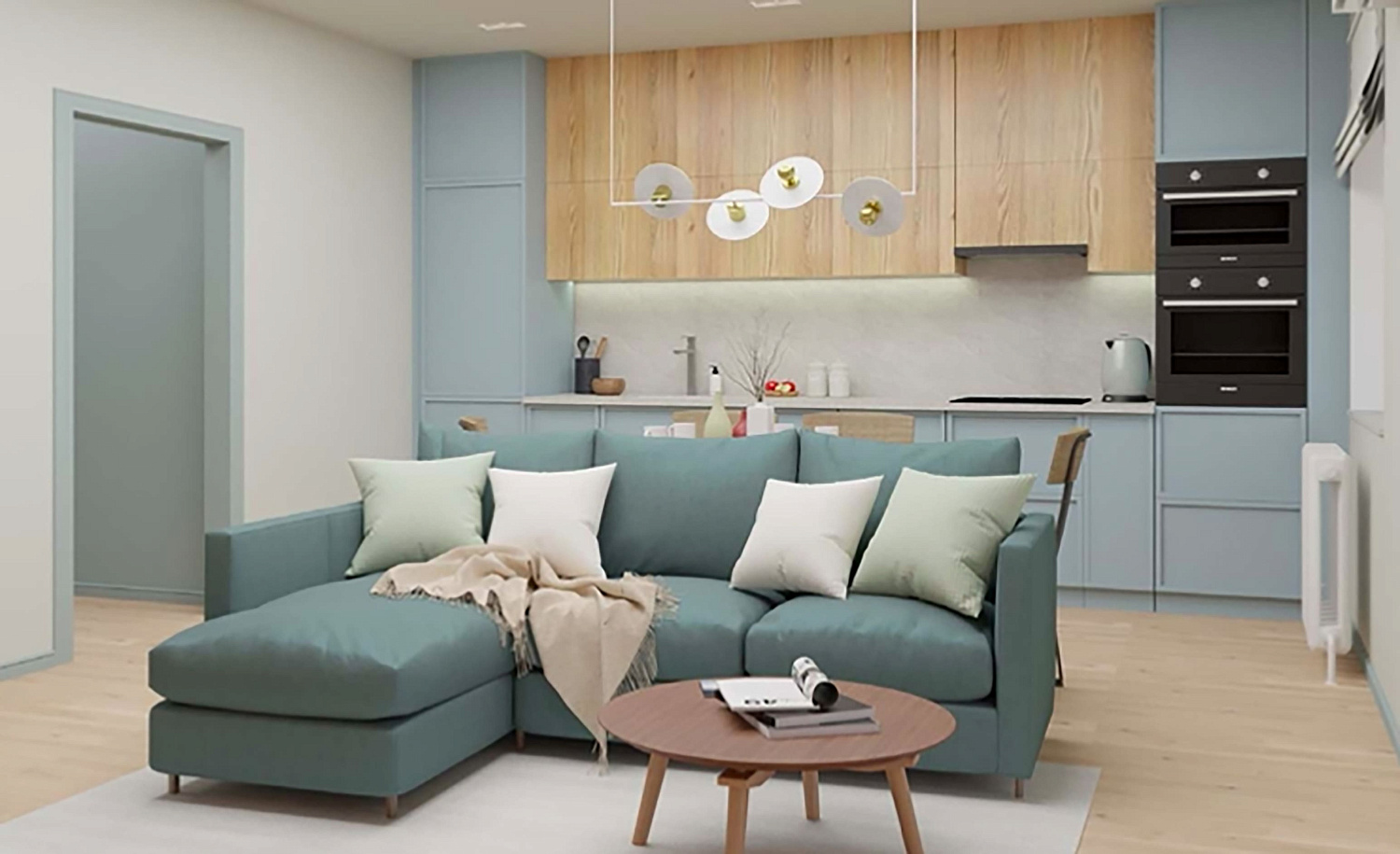 Типовой дизайн-проект однокомнатной квартиры ЖК на Троицкой (53 м2)